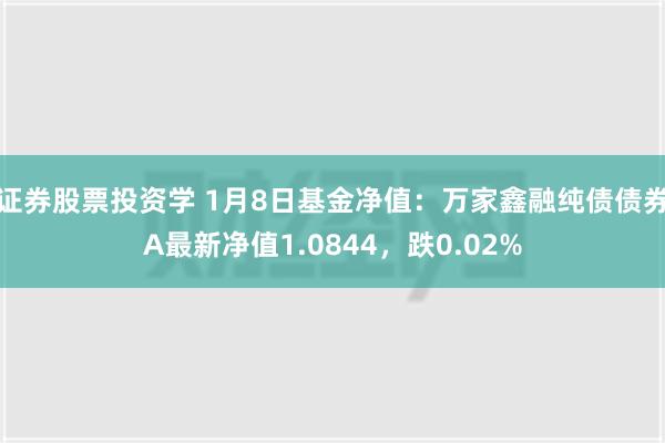 证券股票投资学 1月8日基金净值：万家鑫融纯债债券A最新净值1.0844，跌0.02%